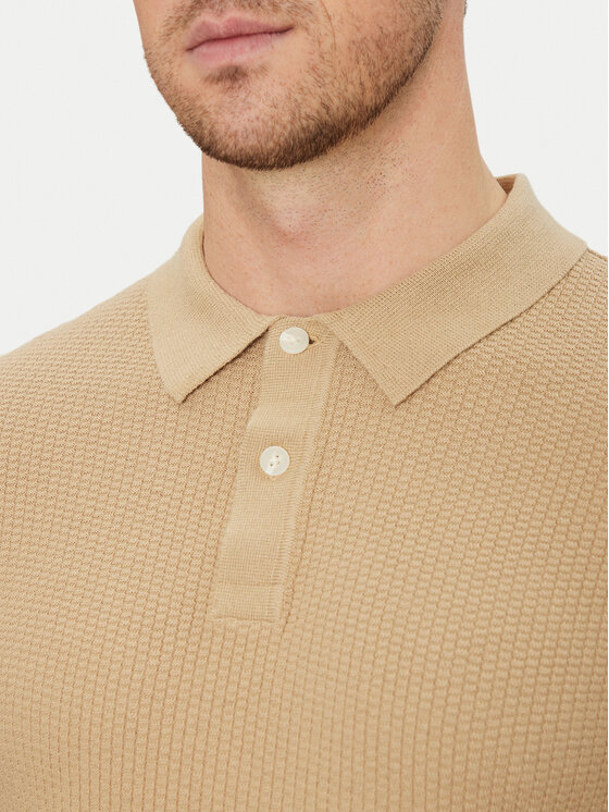 Blend Blend Поло 20718361 Бежевий Regular Fit