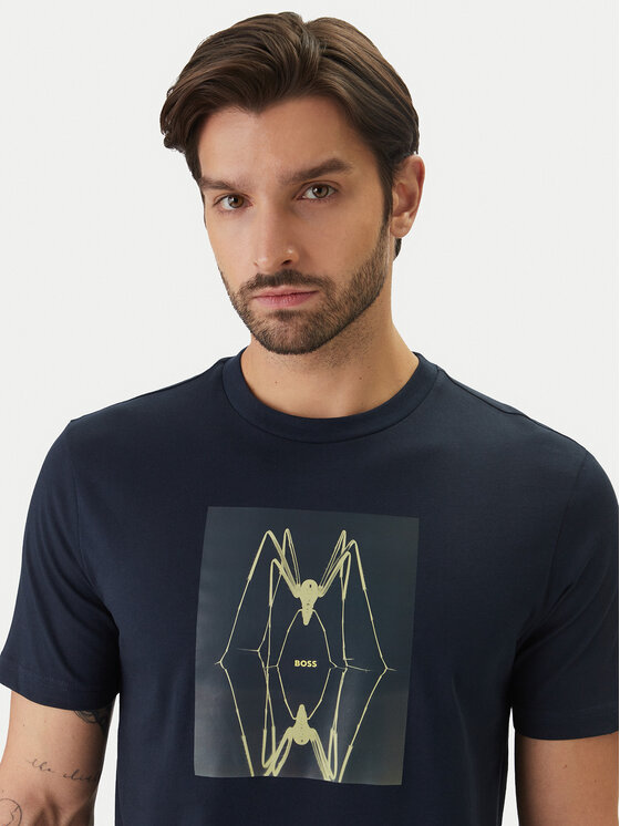 BOSS BOSS Camiseta Creature 50561861 Azul marino Regular Fit