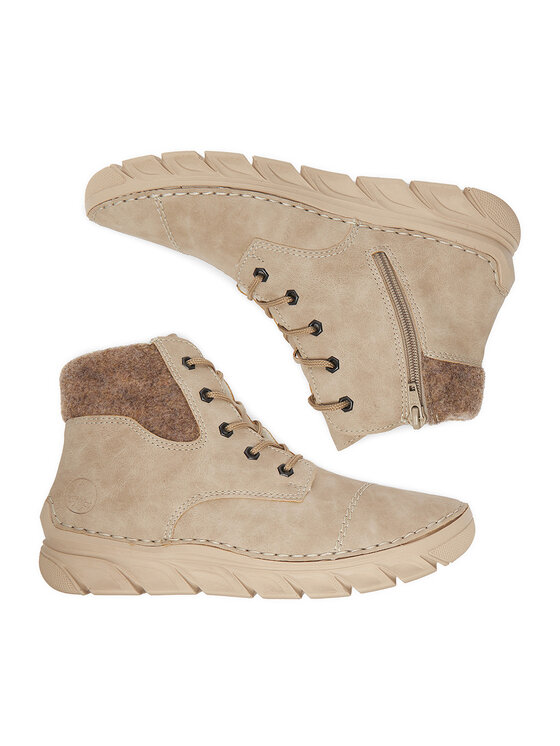 Rieker Šnurovacia obuv Rieker CEO-55000-60 Béžová