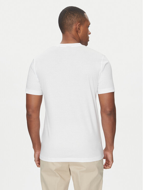 BOSS BOSS Marškinėliai H-Tessler 17 50523931 Balta Slim Fit