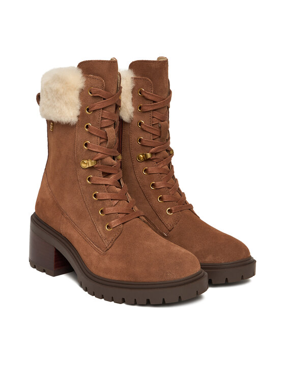 Tommy Hilfiger Ghete Tommy Hilfiger Th Shearling Lace Up Boot FW0FW08999 Maro