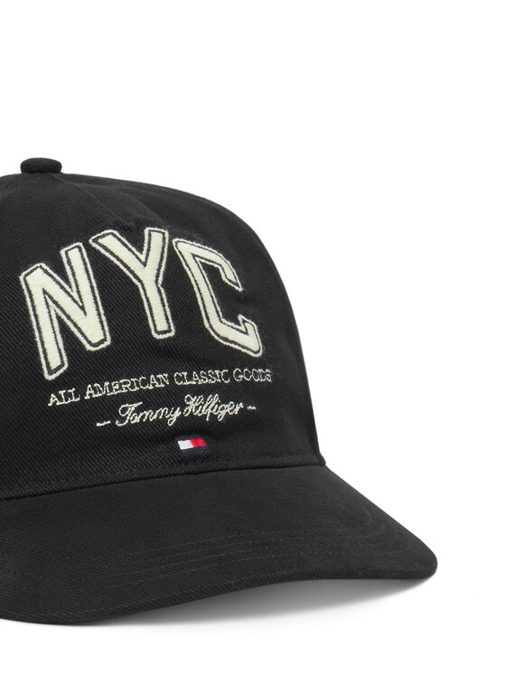 Tommy Hilfiger Czapka z daszkiem Tommy Hilfiger Flag Seasonal 5 Panel AM0AM13562 Czarny