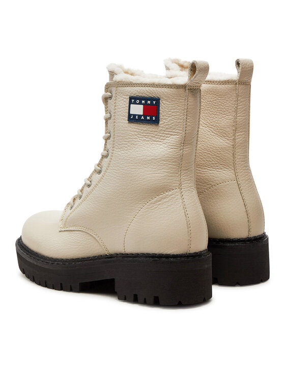 Tommy Jeans Auliniai batai Tommy Jeans Tjw Urban Boot Tumbled EN0EN02317 Smėlio