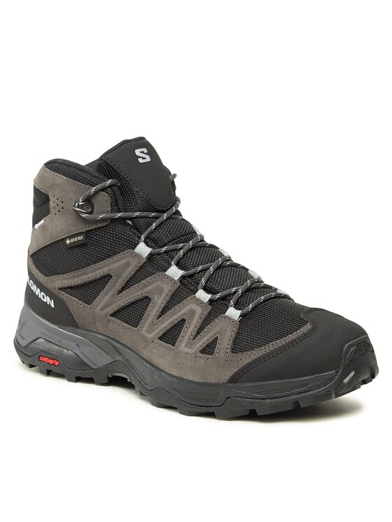 Salomon Trekingová obuv Salomon X Ward Leather Mid GORE-TEX L47181700 Sivá