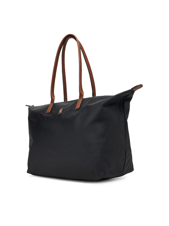 Tommy Hilfiger Kabelka Tommy Hilfiger Popette Maxi Tote AW0AW17996 Čierna