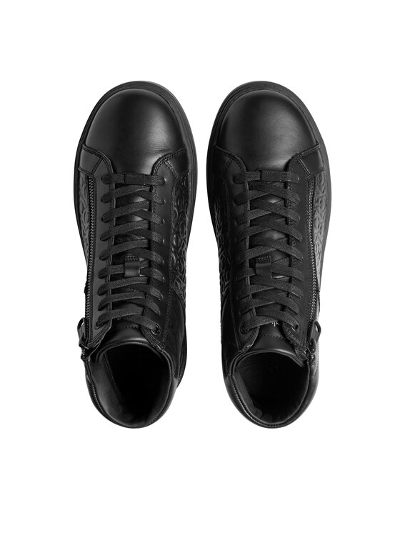 Calvin Klein Сникърси Calvin Klein High Top Lace Up W/Zip Mono HM0HM01180 Черен