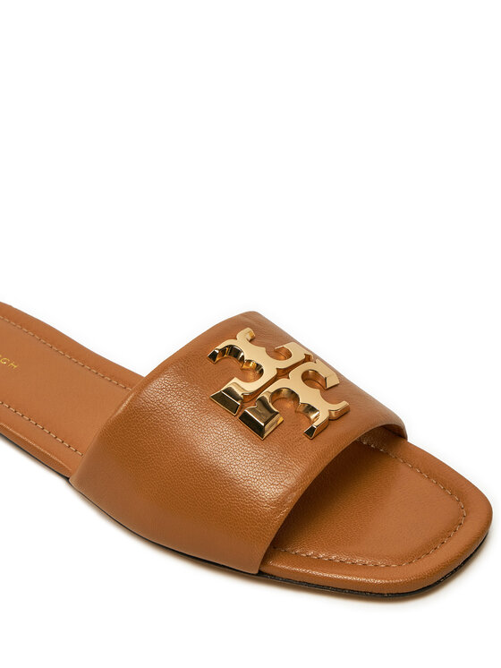 Tory Burch Шльопанці Tory Burch Eleanor Slide 157966 Коричневий