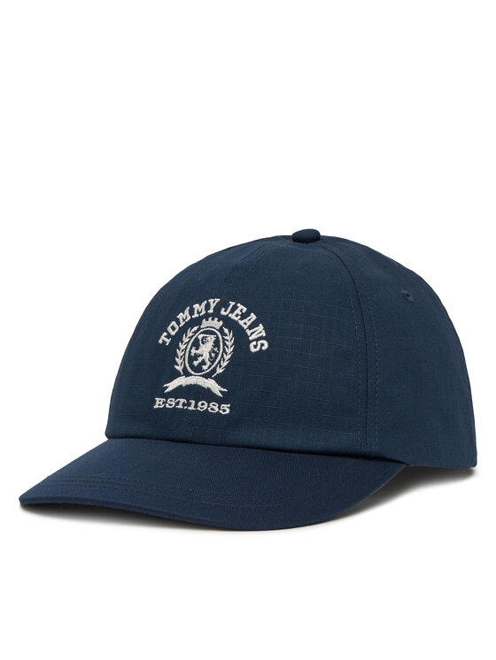 Tommy Jeans Cepure ar nagu Tommy Jeans Tjm Crest Cap AM0AM13286 Tumši zils