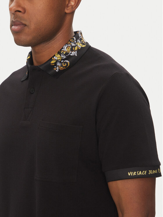 Versace Jeans Couture Versace Jeans Couture Поло 78GAGT04 Чорний Regular Fit