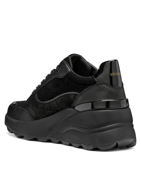Geox Sneakersy Geox D Spherica Ec13 D65WAB 2285 C9999 Čierna