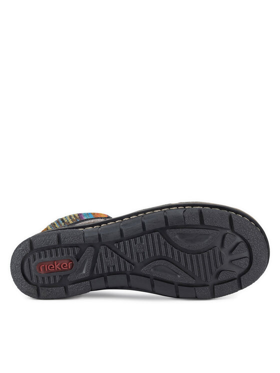 Rieker Šnurovacia obuv Rieker 73343-00 Čierna