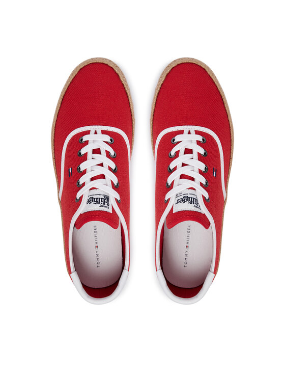 Tommy Hilfiger Espadrile Tommy Hilfiger Th Hi Vulc Core Jutte Canvas FM0FM05872 Rdeča