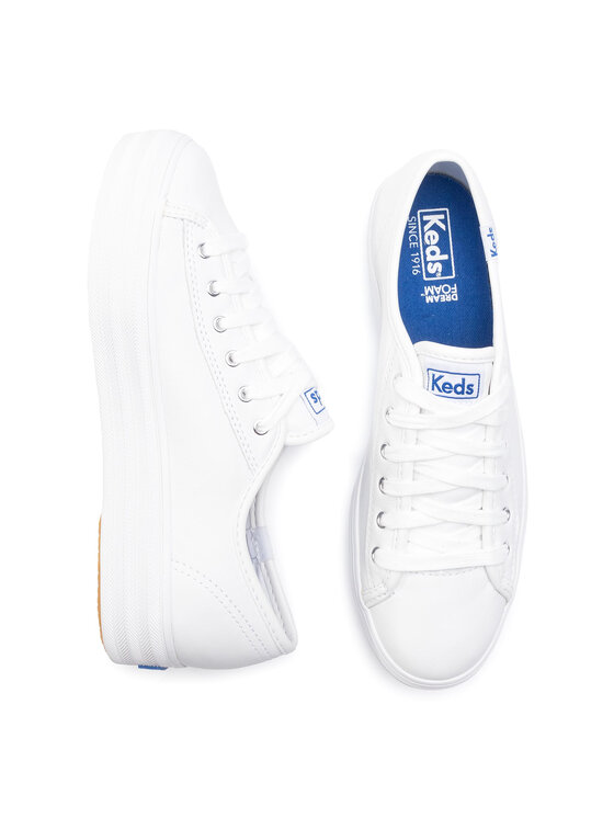 Keds Tenis superge Keds Triple Kick Lthr KWH57310 Bela