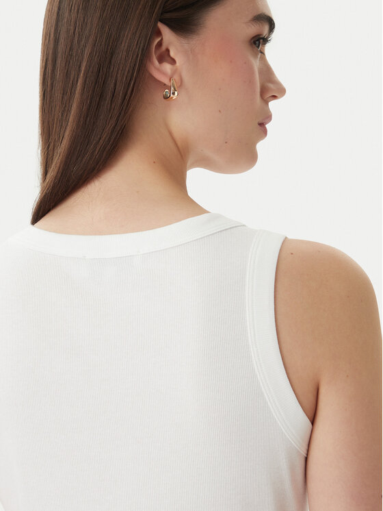 Luisa Spagnoli Luisa Spagnoli Top Bordo 543281 Blanco Slim Fit
