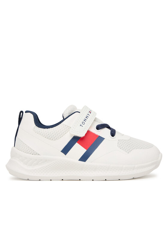 Tommy Hilfiger Superge Tommy Hilfiger Flag Low Cut Lace-Up/Velcro T1X9-34369-1843 M Bela