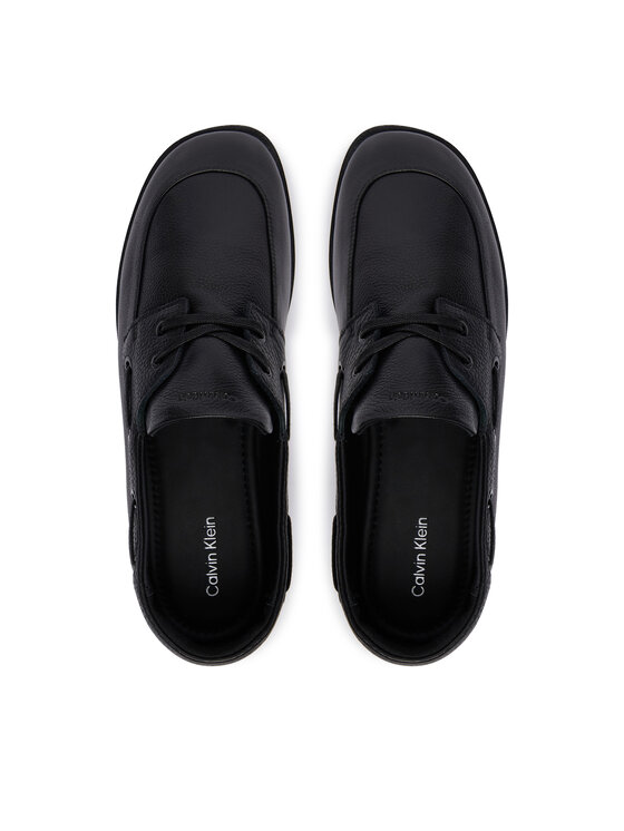 Calvin Klein Félcipő Calvin Klein Ess Boatshoe Lth HW0HW03116 Fekete