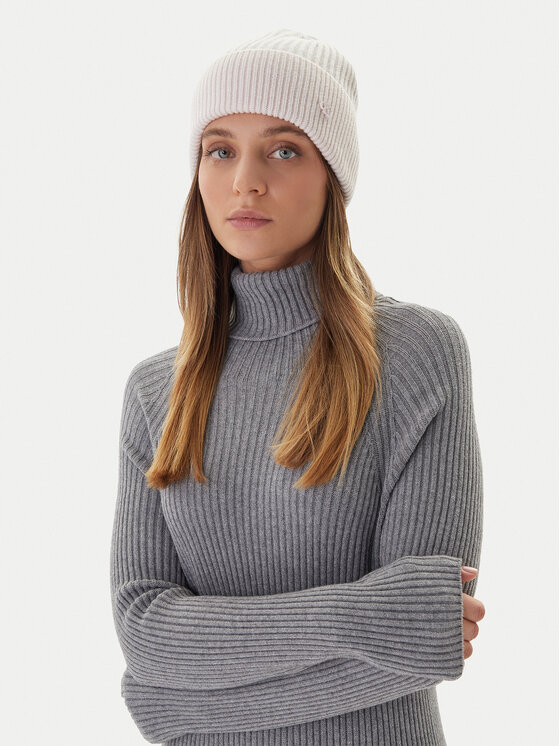 Calvin Klein Čepice Calvin Klein Ck Metal Wool Beanie LV04D8032G Écru