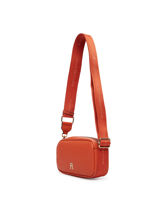 Tommy Hilfiger Kabelka Tommy Hilfiger Th Logotape Camera Bag AW0AW18741 Oranžová