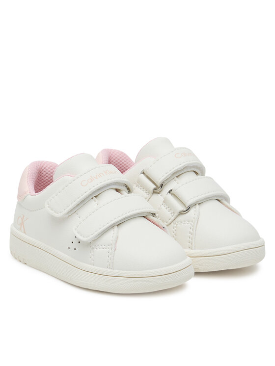 Calvin Klein Sneakersy Calvin Klein Low Cut Velcro Sneaker V1A9-83087-1355 M Biela