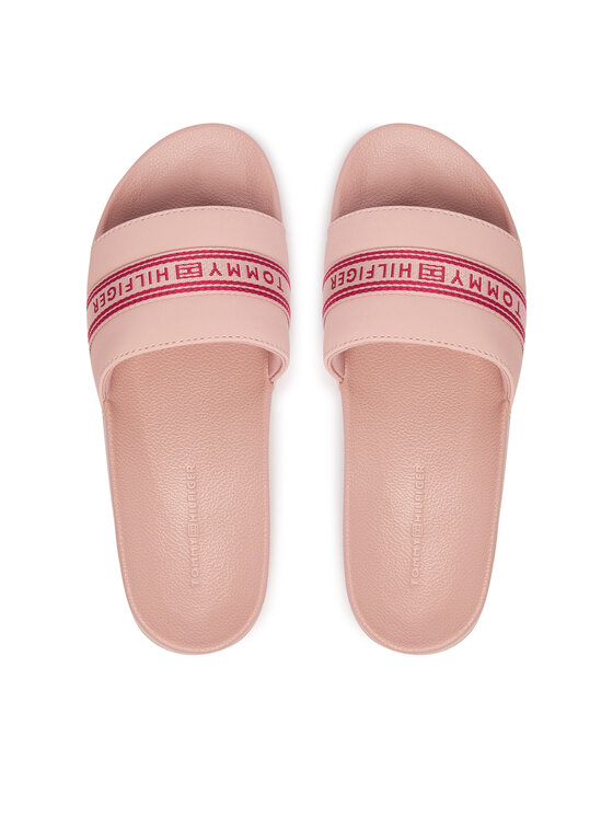 Tommy Hilfiger Παντόφλες Tommy Hilfiger Logo Tape Webbing FW0FW09359 Ροζ