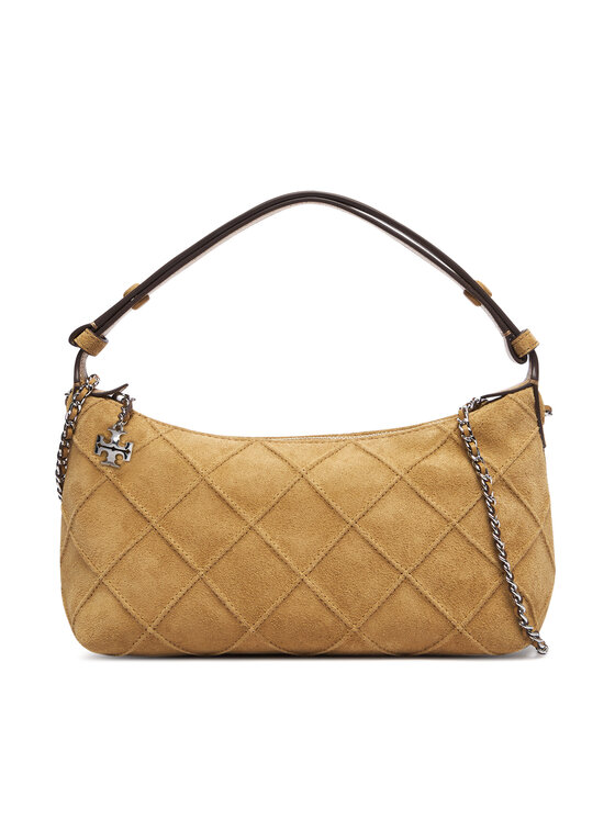 Tory Burch Сумка Tory Burch Fleming Suede Pochette 185797 Бежевий