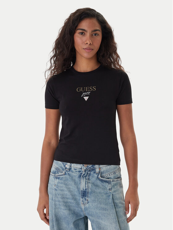 Guess Jeans Guess Jeans Póló 180328 Fekete Classic Fit