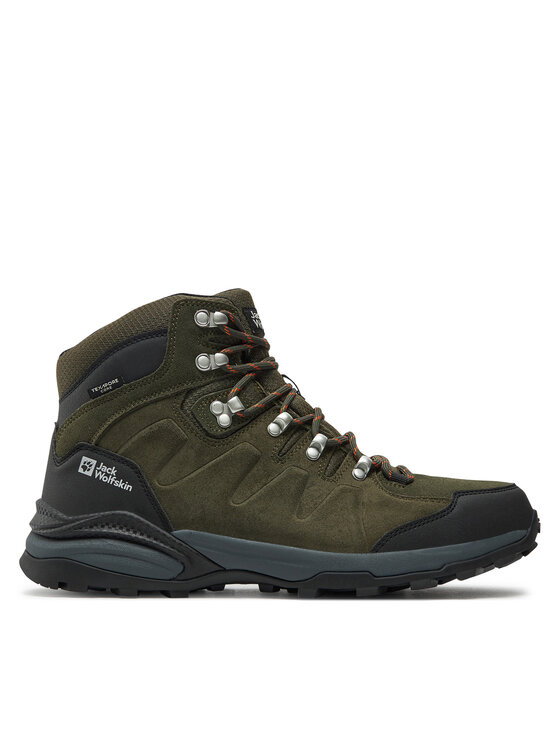 Jack Wolfskin Pārgājienu apavi Jack Wolfskin Refugio Texapore Mid M 4049841 Haki