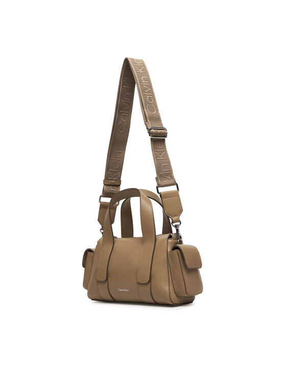 Calvin Klein Ročna torba Calvin Klein Webbing Strap Pocket Bag LV04F3291G Bež
