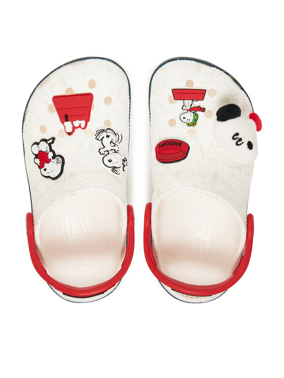 Crocs Παντόφλες Crocs Classic Peanuts 21112 Λευκό
