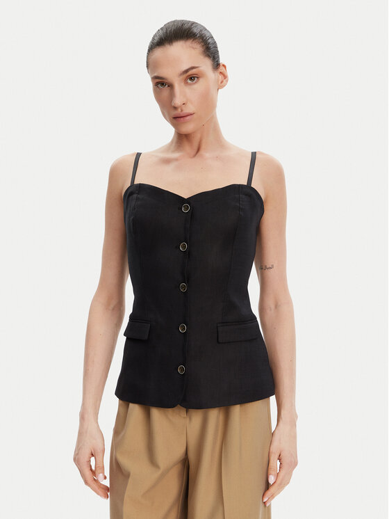 Guess Guess Топ W5GH0L WH5L2 Чорний Regular Fit