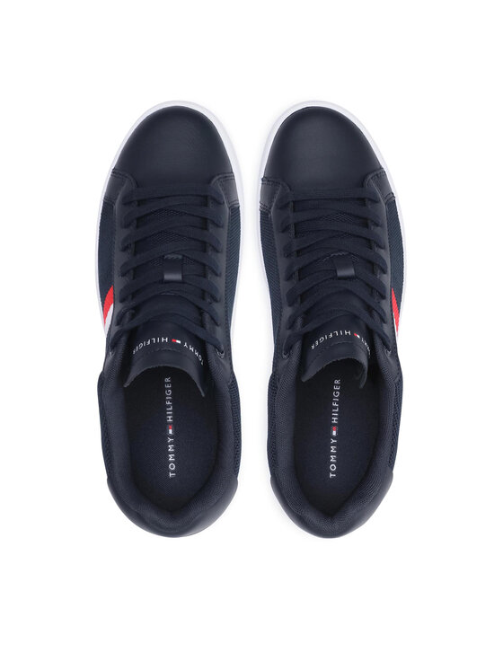 Tommy Hilfiger Αθλητικά Tommy Hilfiger Cupsole Court Stripes Knit Mix FM0FM03606 Σκούρο μπλε