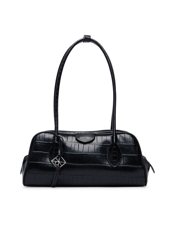 Calvin Klein Bolso Calvin Klein Emblem Trio Croco Shoulder Bag LV04F3780G Negro