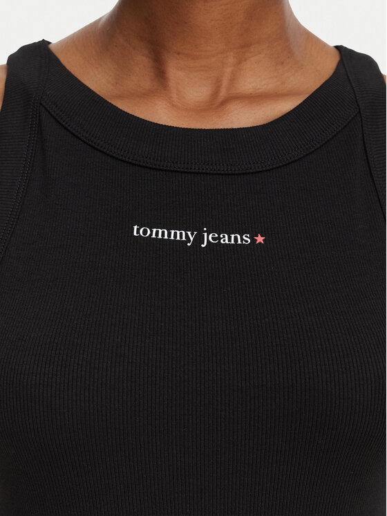 Tommy Jeans Tommy Jeans Top Ess Logo 1 DW0DW22806 Negro Slim Fit