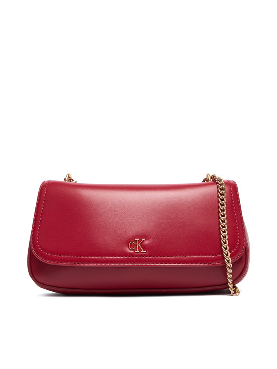 Calvin Klein Ročna torba Calvin Klein Ck Convertible Chain Small Bag LV04F3172G Rdeča