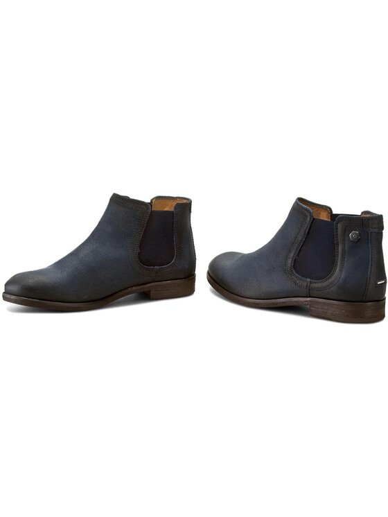 Tommy Hilfiger Členková obuv s elastickým prvkom Tommy Hilfiger DENIM David 3B EM56821732 Tmavomodrá