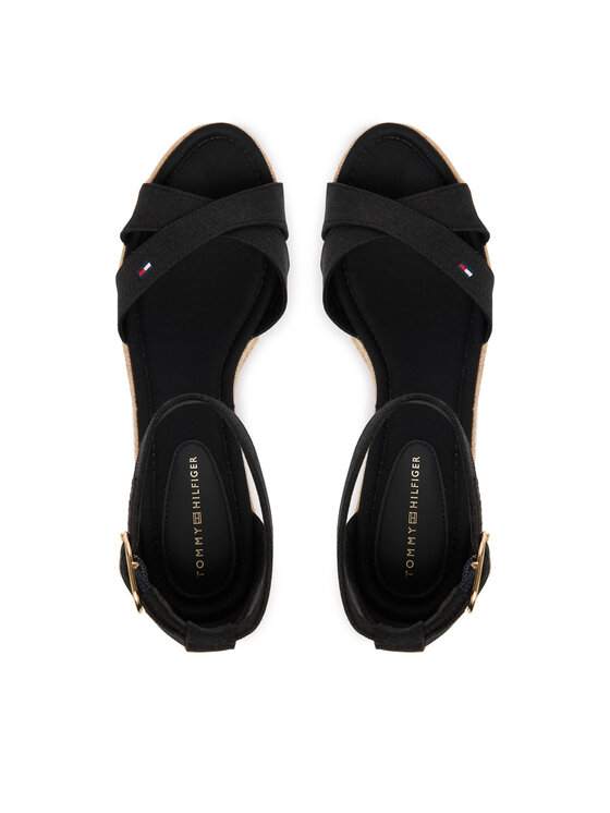 Tommy Hilfiger Alpargatas Tommy Hilfiger Mid Wedge Espad X Cross FW0FW09332 Negro