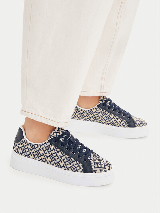 Tommy Hilfiger Sneakers Tommy Hilfiger Chic Platform Monogram FW0FW09398 Bej