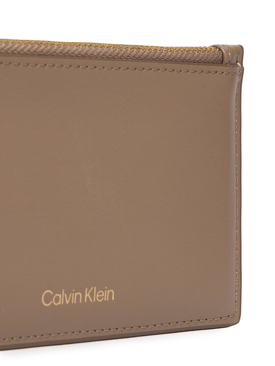 Calvin Klein Pouzdro na kreditní karty Calvin Klein Ck Zip Cardcase 6Cc LV04F1076G Béžová