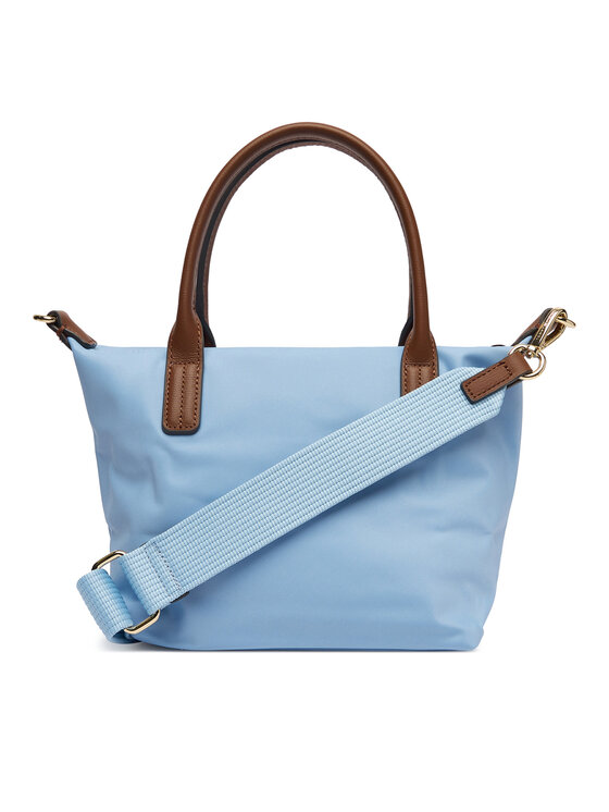 Tommy Hilfiger Geantă Tommy Hilfiger Popette Mini Tote AW0AW17709 Albastru celest