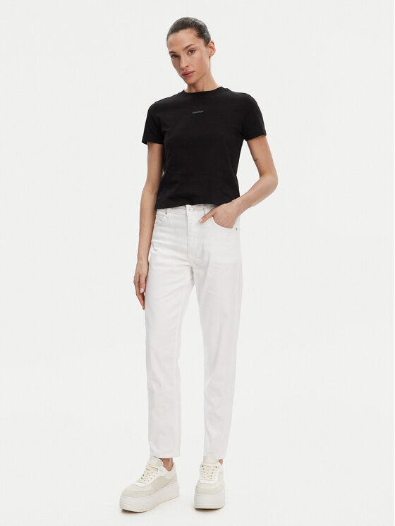 Calvin Klein Jeans Calvin Klein Jeans T-shirt Placed Institutional J20J225524 Crna Slim Fit