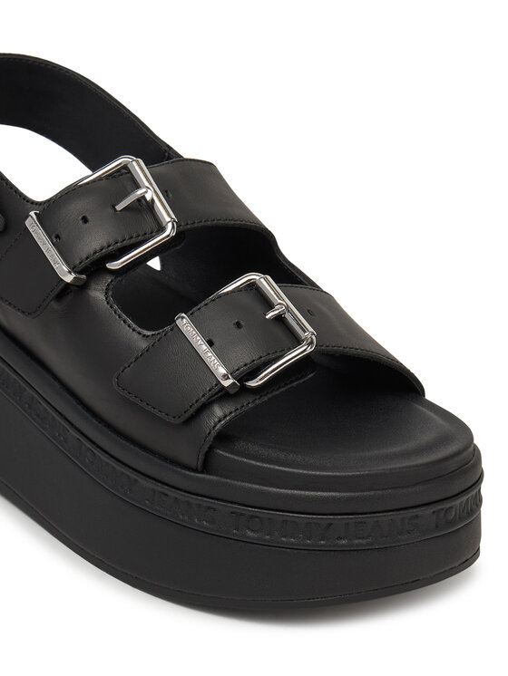 Tommy Jeans Sandały Tommy Jeans Tjw Wedge Sandal EN0EN02774 Czarny