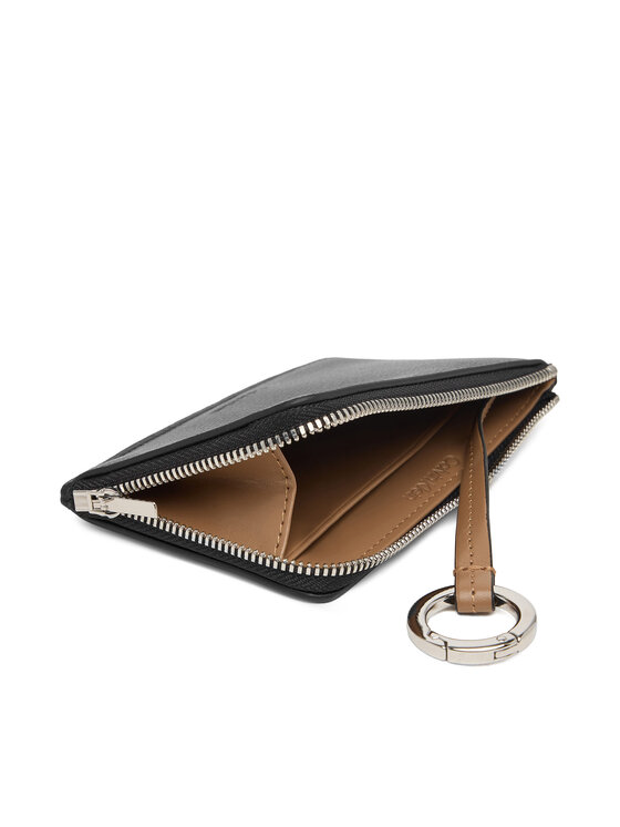 Calvin Klein Custodia per chiavi Calvin Klein Foil Logo L-Zip Cardcase LV04F1317G Nero