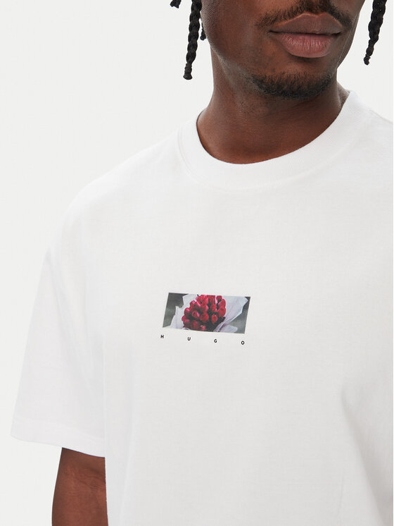 HUGO HUGO Camiseta Dakhil 50579723 Blanco Relaxed Fit