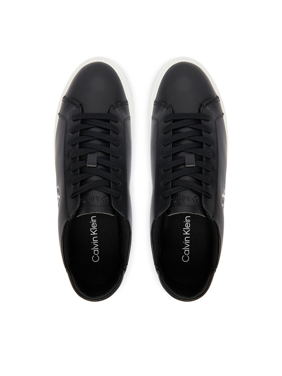 Calvin Klein Snīkeri Calvin Klein Basket Cupsole Laceup Lth Ml YM0YM01460 Melns