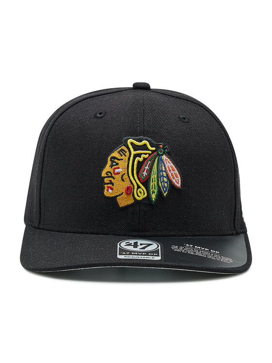 47 Brand Czapka z daszkiem 47 Brand Nhl Chicago Blackhawks H-CLZOE04WBP-BKB Czarny