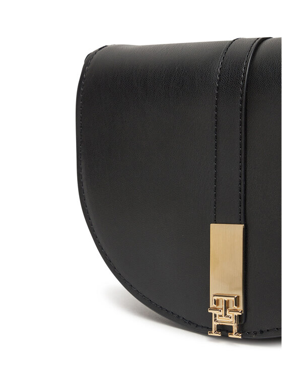 Tommy Hilfiger Дамска чанта Tommy Hilfiger Heritage Saddle Bag AW0AW17164 Черен