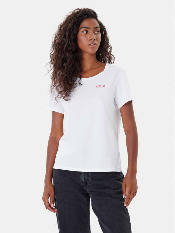 Mustang Mustang Camiseta Alma 1016748 Blanco Regular Fit