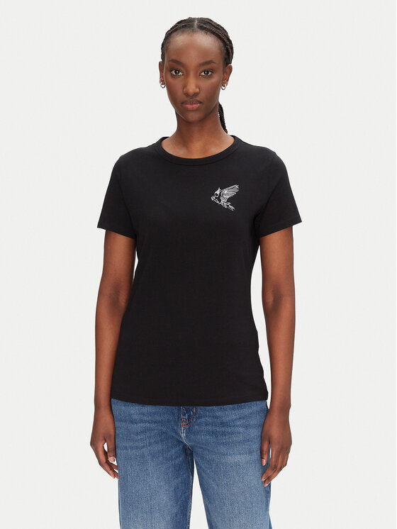 BOSS BOSS Футболка C_Elogo_21 50540260 Чорний Slim Fit