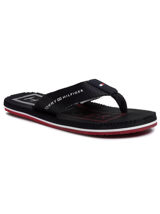 Tommy Hilfiger Flip flop Tommy Hilfiger Massage Footbed Th Beach Sandal FM0FM02695 Bleumarin