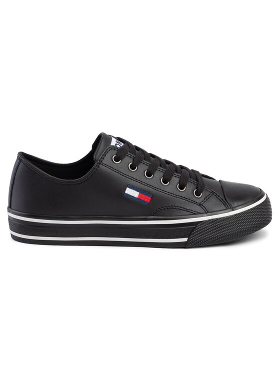 Tommy Jeans Sneakers Tommy Jeans Leather City Sneaker EN0EN00746 Μαύρο